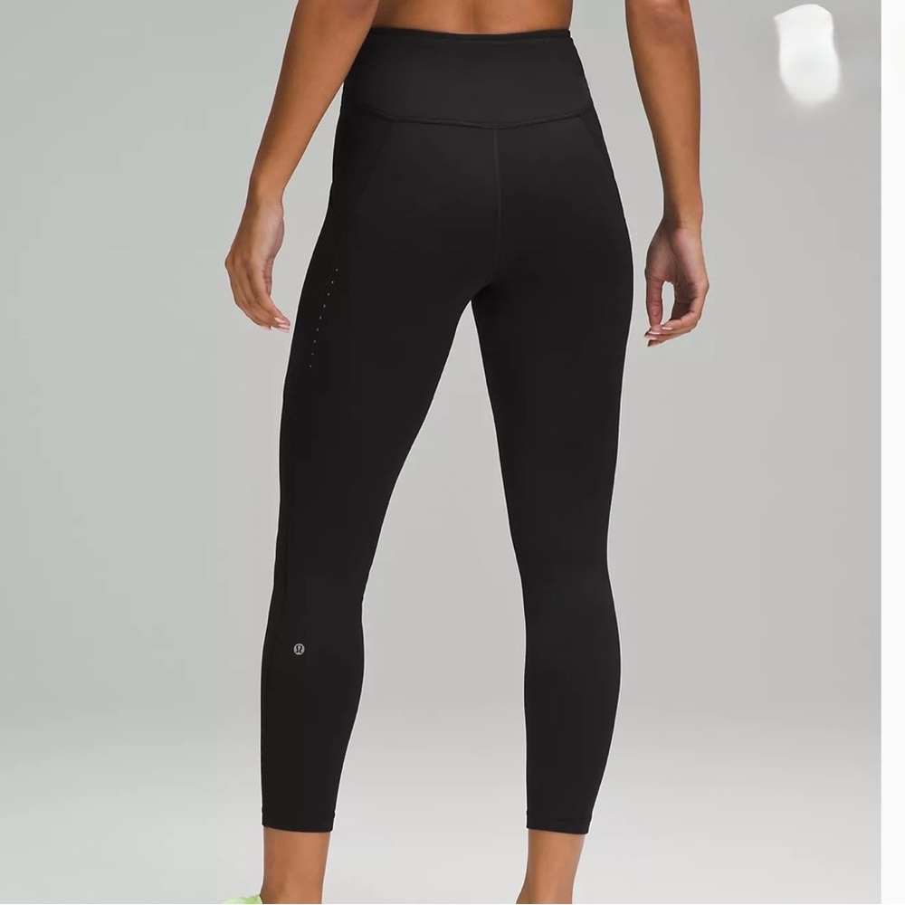 Lululemon Women's 6 Fast Free High-Rise Tight 25" *Pockets Black Leggings Yoga T